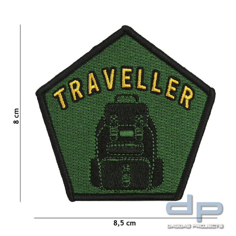 Emblem Stoff Traveller mit Klettband