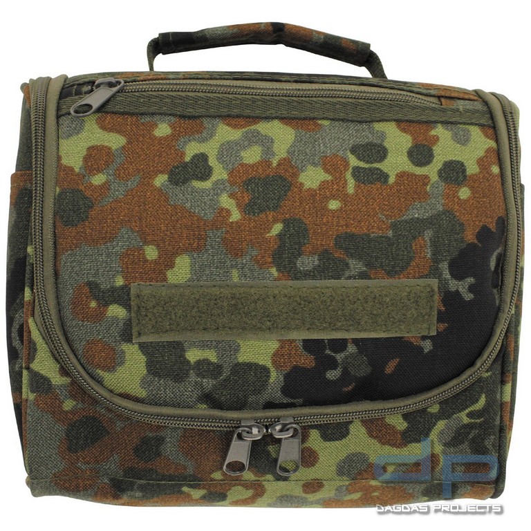 Waschzeugtasche, flecktarn, div. Taschen, Cordura