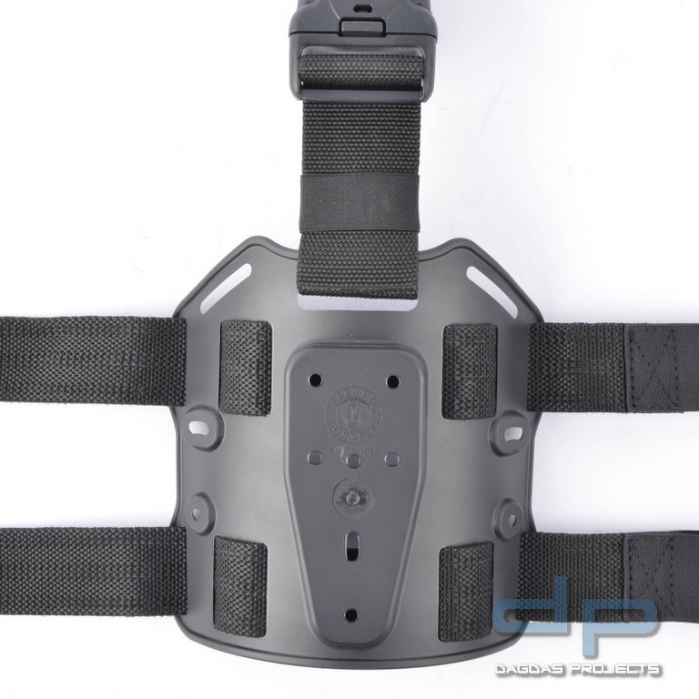 COP® 220TZVE Oberschenkel-Holsterplatte komplett 1 vert. Band, 2 hor. elastisch