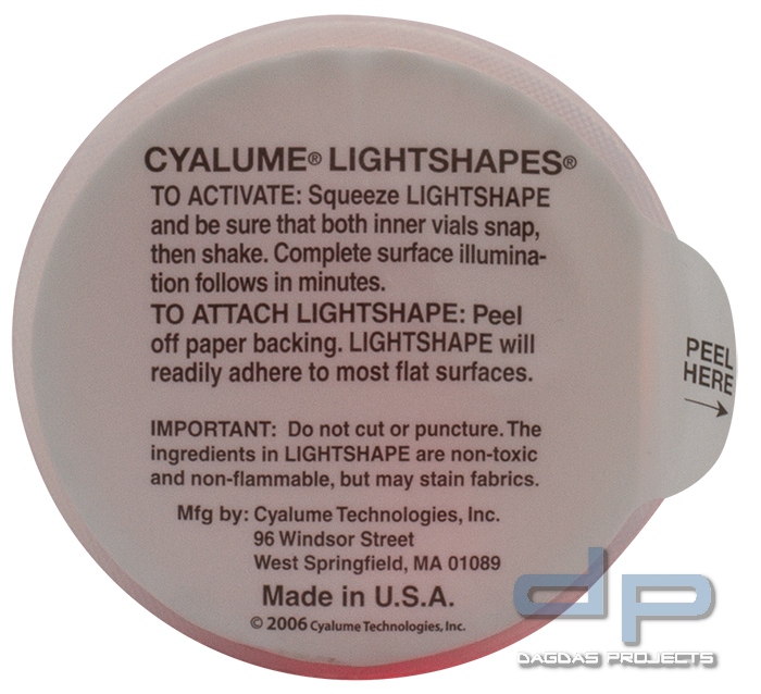 Cyalume LightShape Markierer 8 cm 4 Stunden