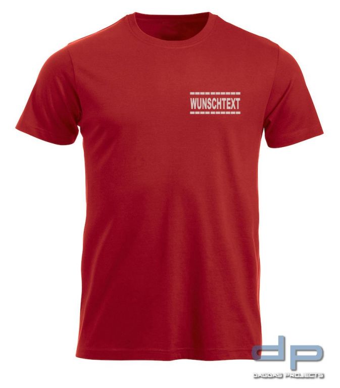 Clique New Classic-T Shirt mit Wunschaufdruck gestrichelte Linien in verschiedenen Farben