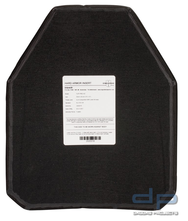 ENGARDE SCHUTZPLATTE TUFF-PRO LEVEL IV ICW