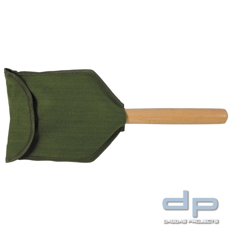 Klappspaten, Holzstiel, Deluxe, 2-teilig, mit Tasche