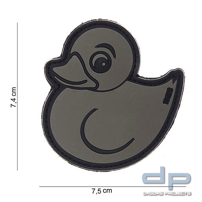Emblem 3D PVC Rubber Duck grau