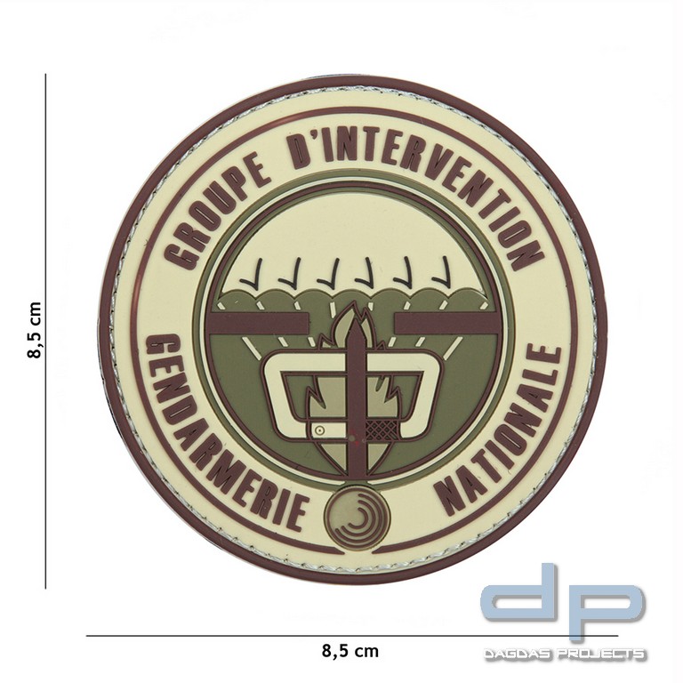 Emblem 3D PVC Groupe D'intervention coyote