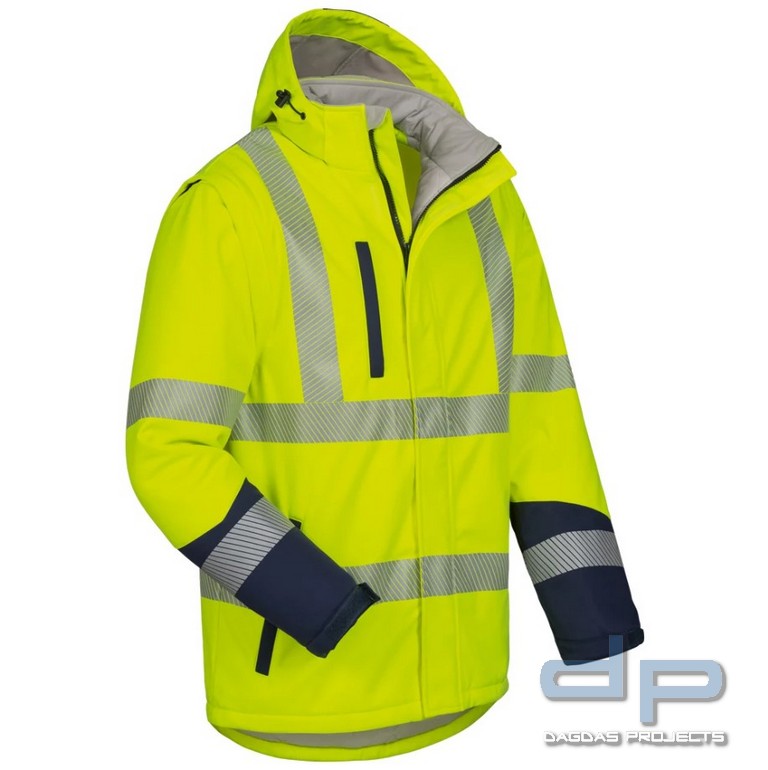 SAFESTYLE WATTIERTE WARNSCHUTZ-SOFTSHELLJACKE in Gelb oder Orange