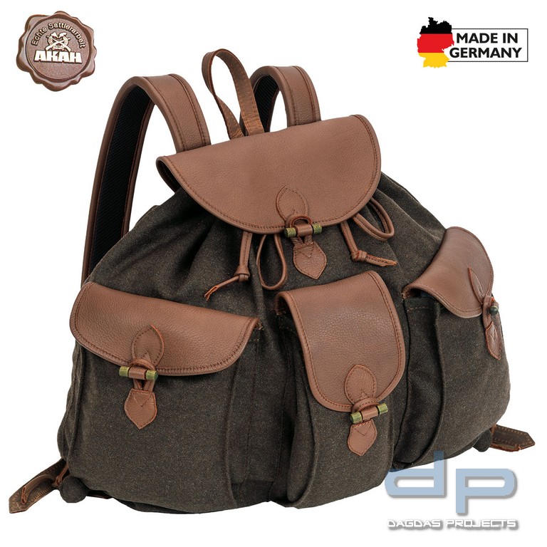 AKAH Rucksack "Loden de Luxe" mit Elch-Leder