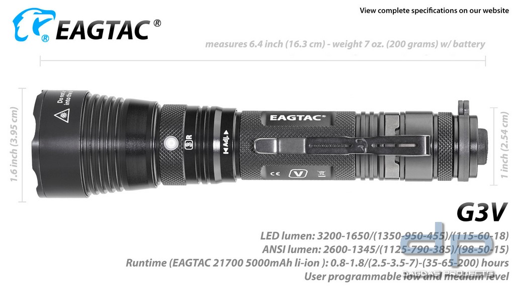 Eagtac G3V, 21700, USB-C in verschiedenen Ausführungen