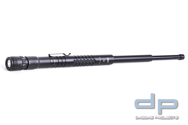 Ausziehbarer Einsatzstock N18L WALKER. leicht - 260g, 18" - 474 mm integrierter LED Taschenlampe 410