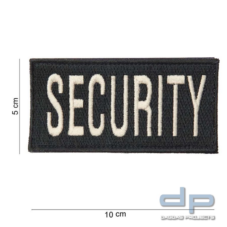 Emblem Stoff Security (dick) schwarz