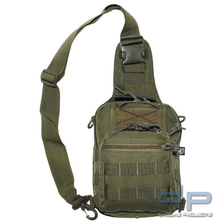 Schulter-Umhängetasche, Molle, oliv