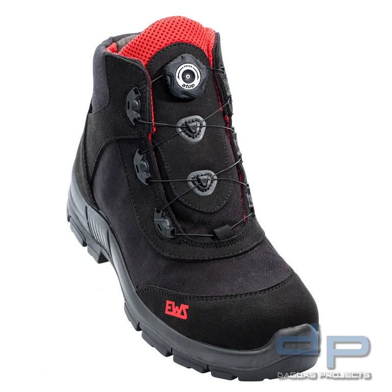 EWS Dynamic Safety Stiefel S3 SRC Schwarz/Rot ohne Applikation