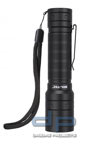 Mil-Tec Stablampe Mission 1000 Recharge (Luminus-LED Taschenlampe)