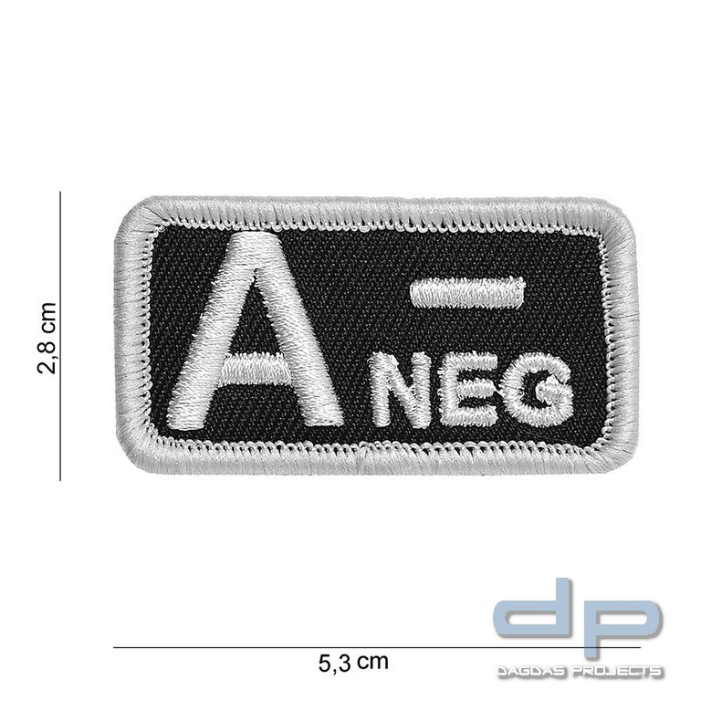 Emblem Blutgruppe A-Negativ schwarz