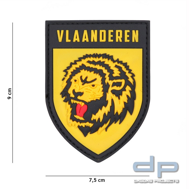Emblem 3D PVC Vlaanderen gelb