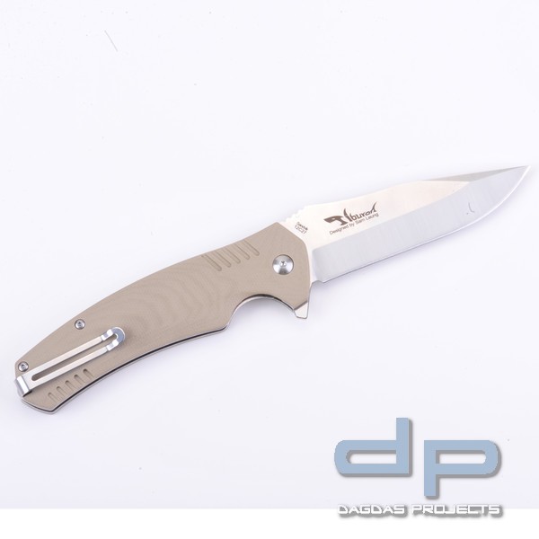 EDC Klappmesser TIBURON Skandinavischer Sandvik Stahl 12C27 Sand von TEKUT