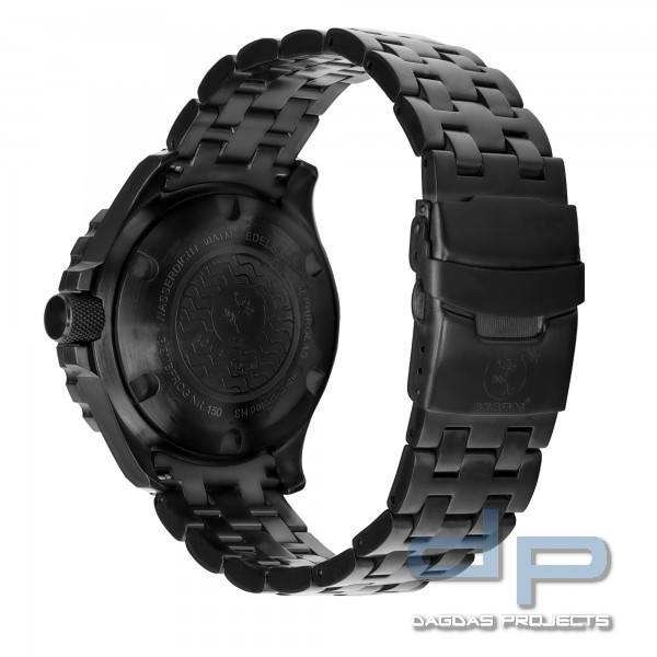 BOMBFROG© BT25 BLACK - EDELSTAHL ARMBAND; FARBE: SCHWARZ