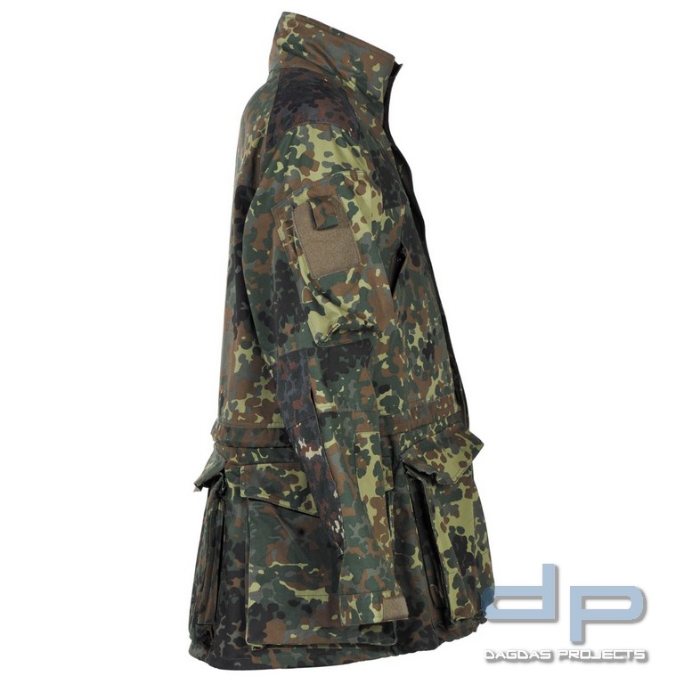 BW Kampfjacke, Einsatz/Übung, lang, flecktarn