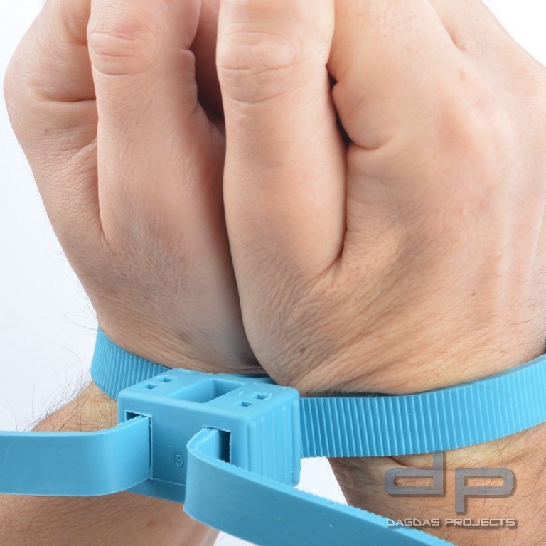 Cobra Cuffs Trainings-Plastikhandfessel 8er, blau