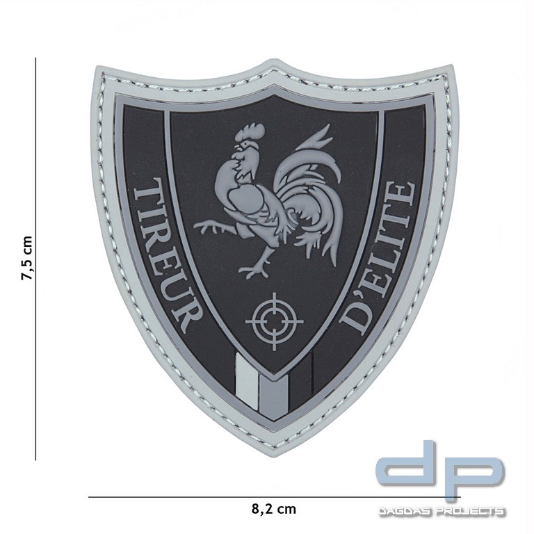 Emblem 3D PVC Tireur D'elite schwarz