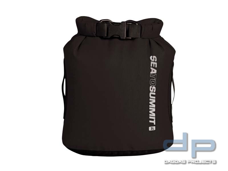 Sea to Summit Big River Drybag 3L, schwarz,420D Ripstop Nylon, TPU Laminat, Hypalon Schlaufen