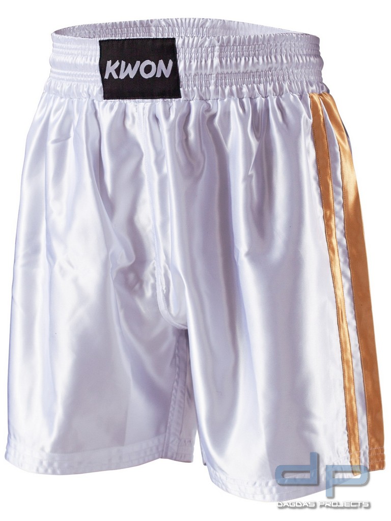 Box-Shorts in Weiß/Gold