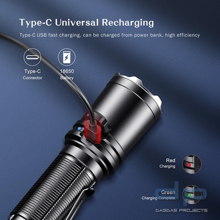 Klarus XT11R, USB-C