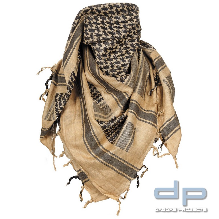 Halstuch, "Shemagh", sand-schwarz