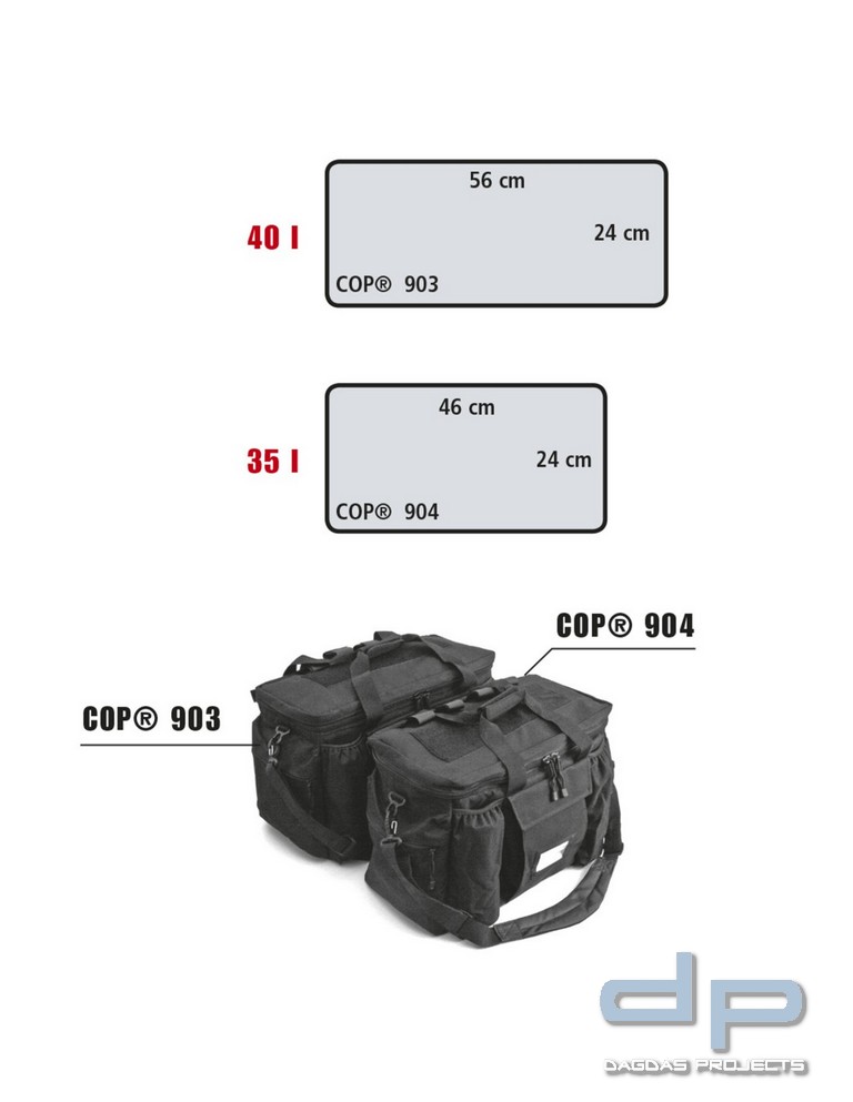 COP® 904 Ausrüstungstasche (35 Liter), inkl. großer Aufschrift - POLIZEI -