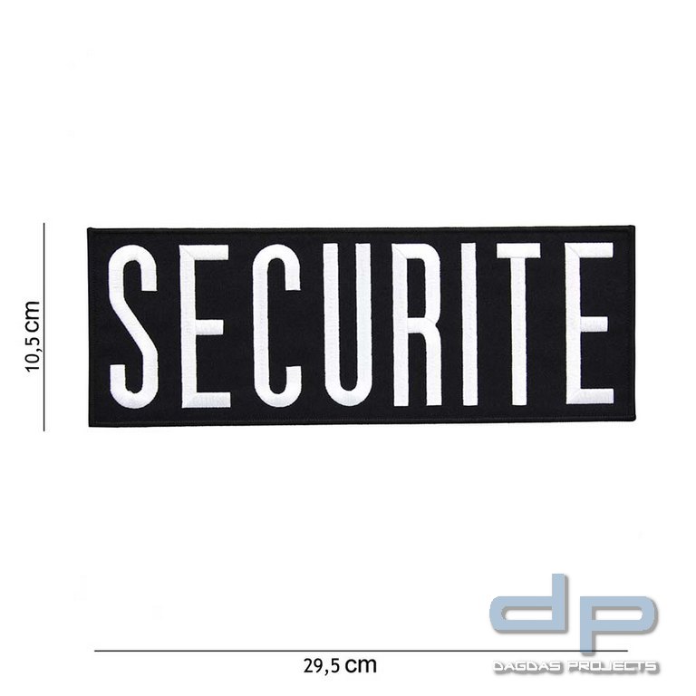 Emblem Stoff Securite Groß