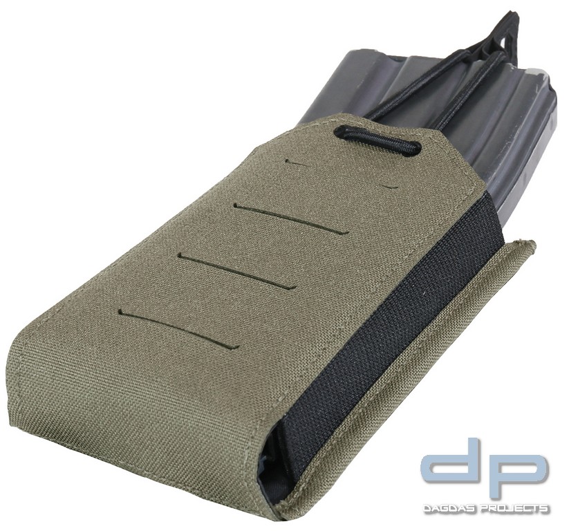 WAS Laser Cut Single Bungee 5.56 Mag Pouch Ranger Green