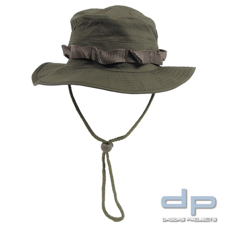 US GI Buschhut, mit Kinnband, GI Boonie, Rip Stop, oliv