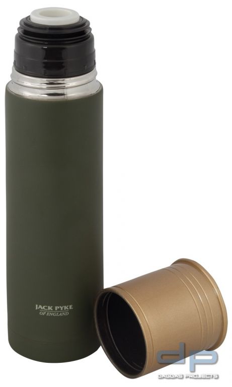 Jack Pyke Thermosflasche Cartridge 750 ml Schwarz oder Oliv