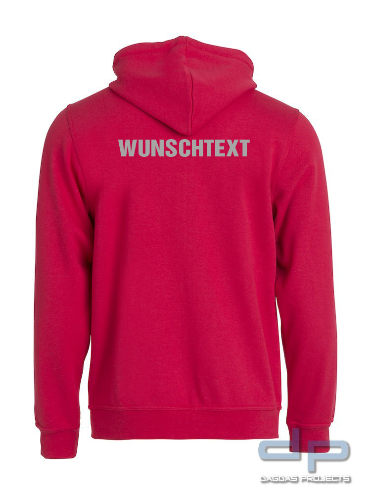 Basic Hoody Full zip Herren mit Wunschaufdruck Farbe Navy Größe M