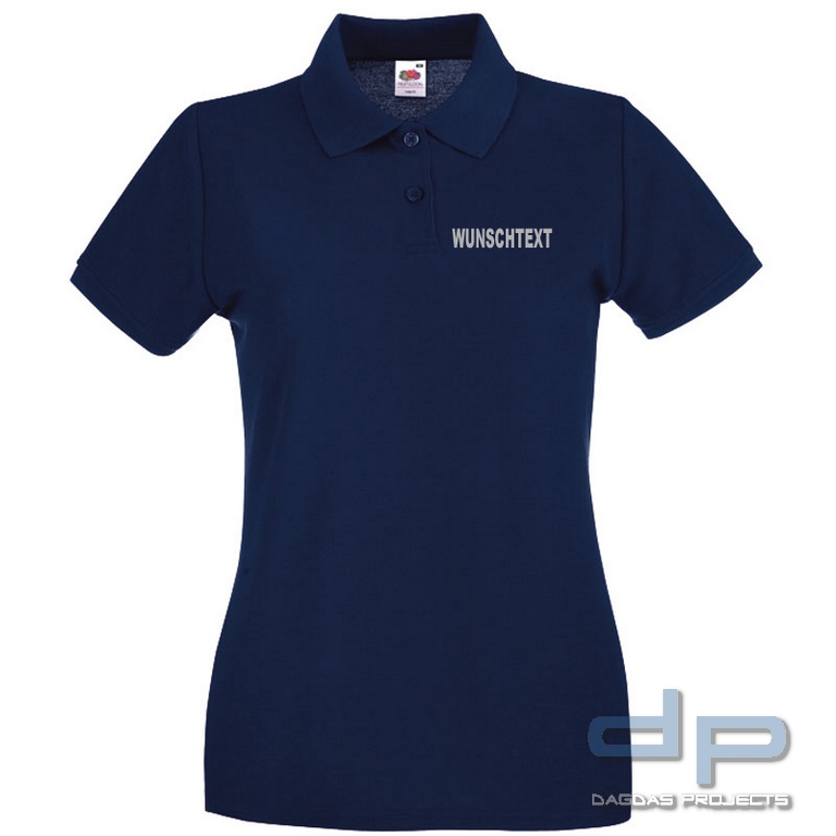 Lady-Fit Premium Polo mit Wunschtext