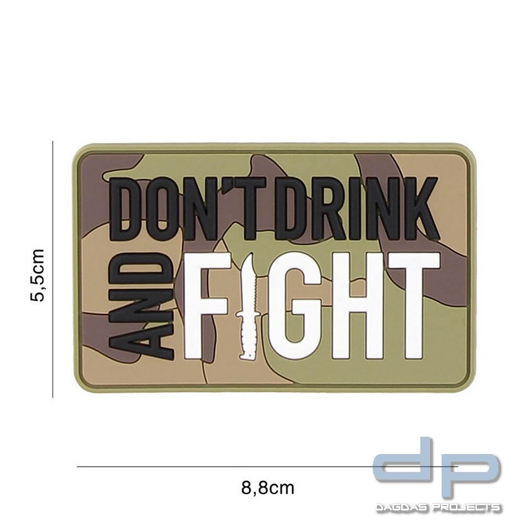Emblem 3D PVC Don't drink woodland
