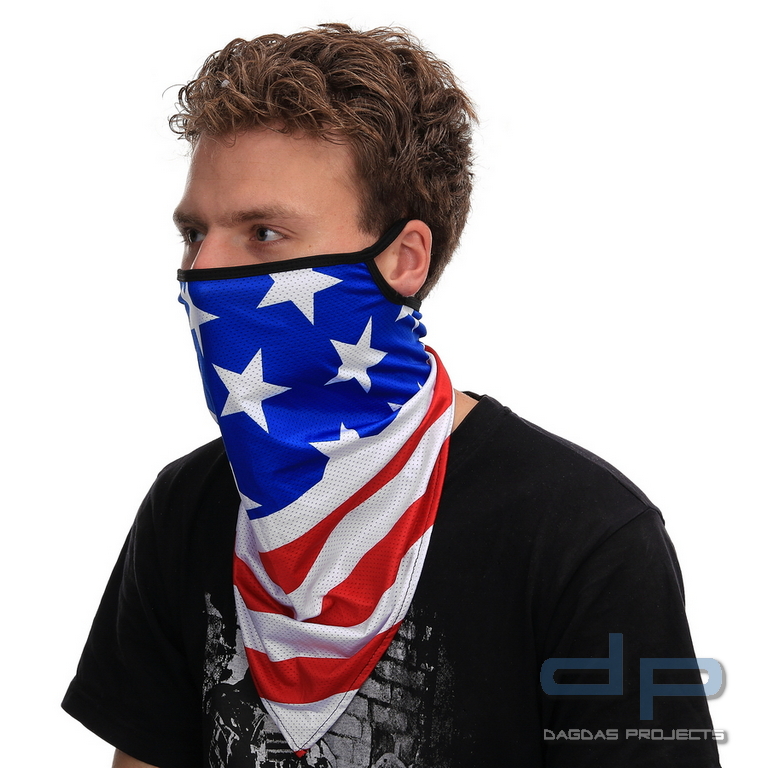 Schutzmaske mit Ohrbügel großer Star USA style 5