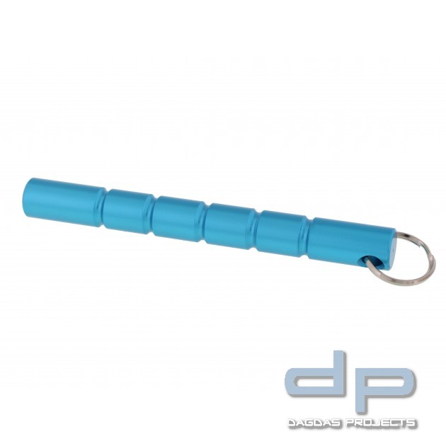 Kubotan mit Schlüsselring Blau gerillt