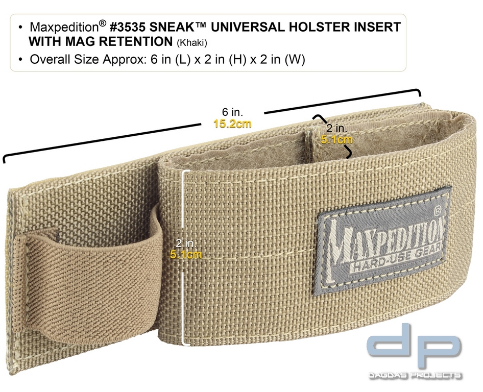Maxpedition Sneak Universal Holster in verschiedenen Farben