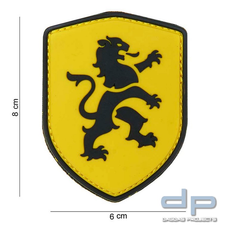 Emblem 3D PVC Löwe gelb