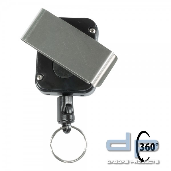 GearKeeper RT4 Schlüsselrückzieher (8 - 14 Schlüssel, drehbarer Gürtel-Clip)