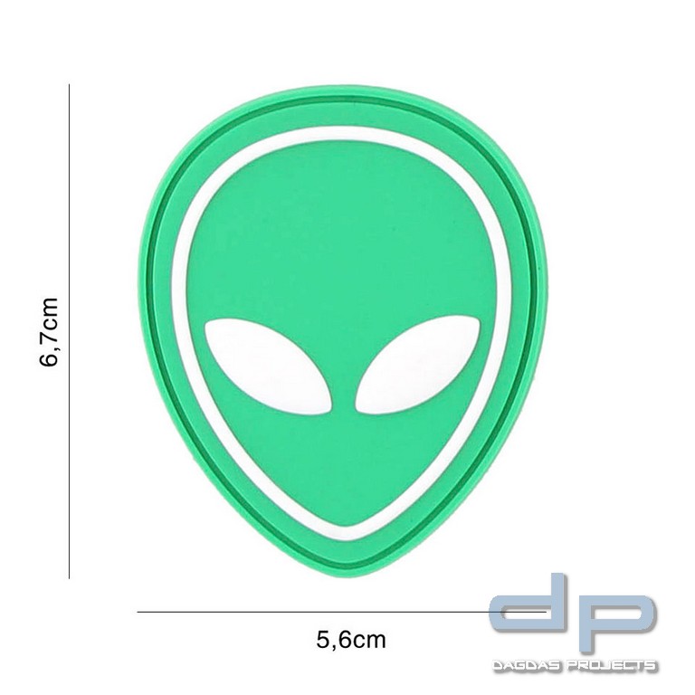 Emblem 3D PVC Alien grün