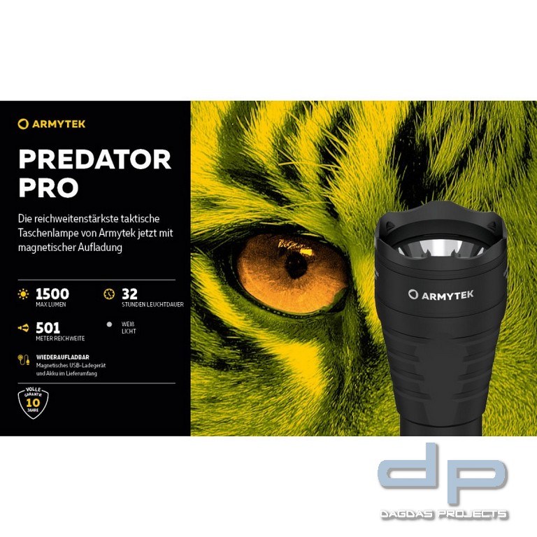 ARMYTEK Taschenlampe Predator Pro inkl. Akku