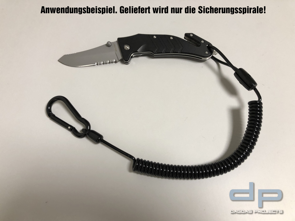 dp Sicherungsspirale zur Sicherung von Wertgegenständen schwarz