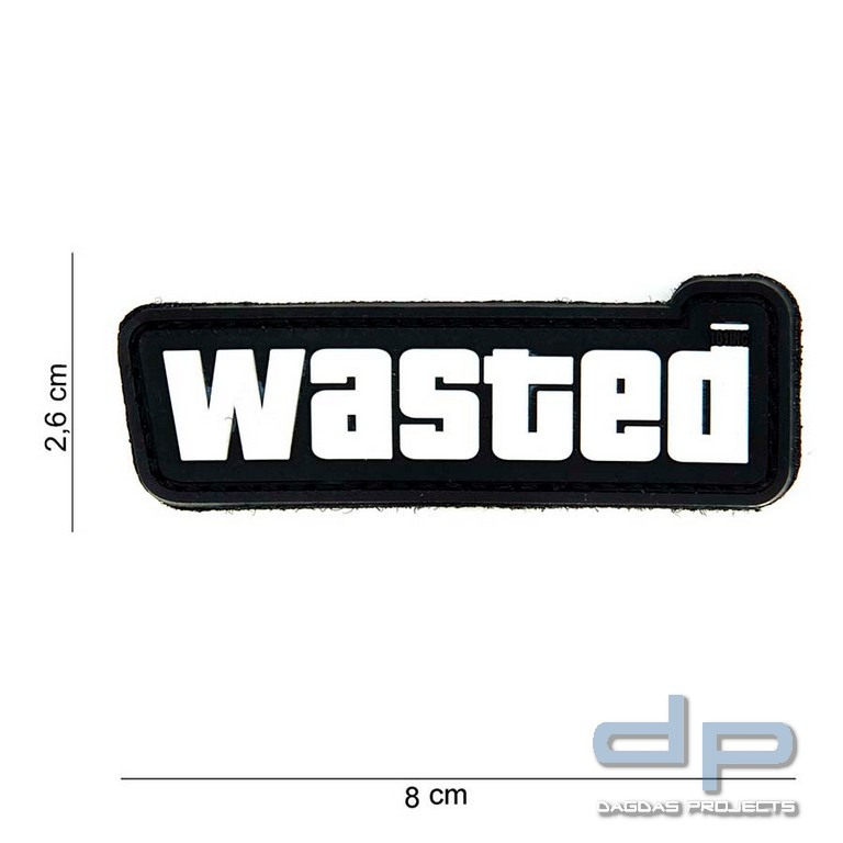 Emblem 3D PVC Wasted schwarz/weiss