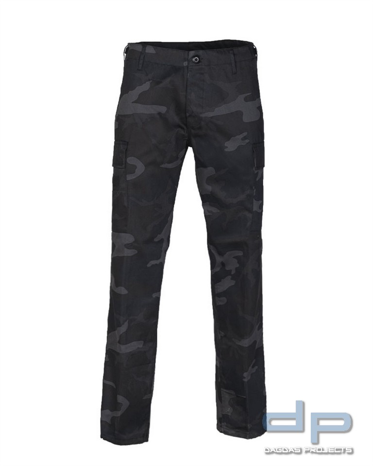 US RANGER HOSE TYP BDU ′STRAIGHT CUT′ BLACK CAMO VPE 2