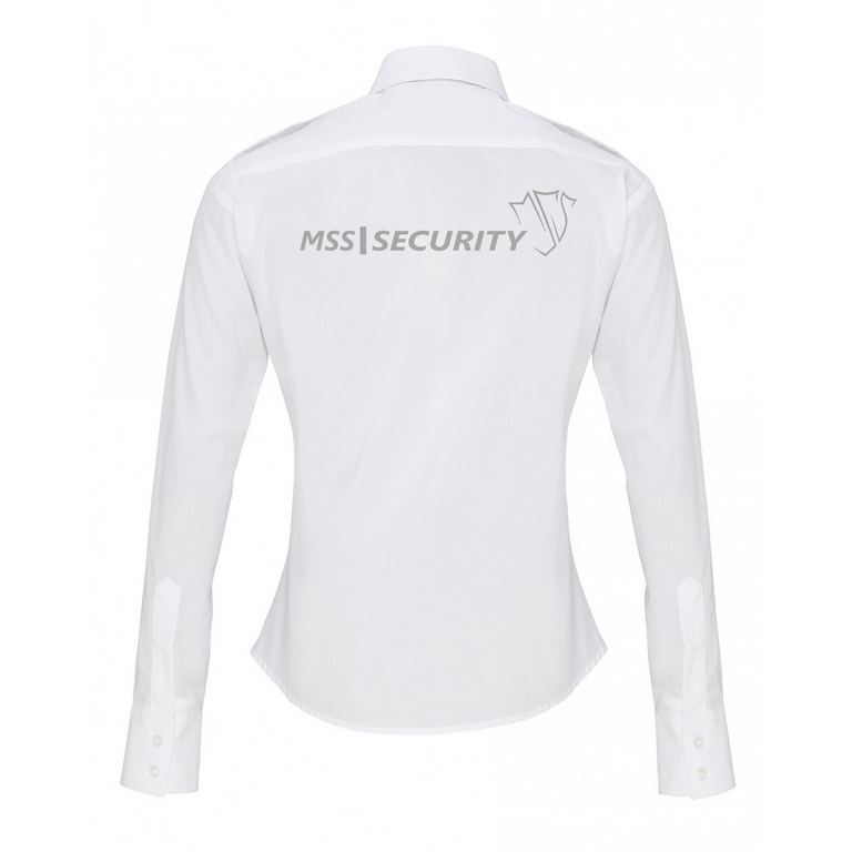 Pilot Hemd Ladies Longsleeve weiss 3 Fach Logodruck