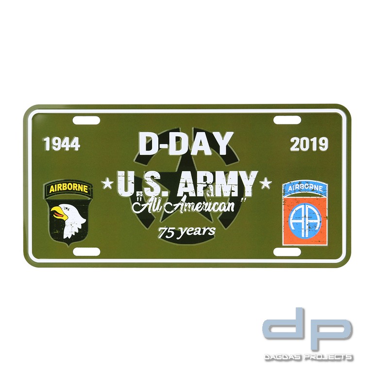 Nummernschild D-Day U.S. Army