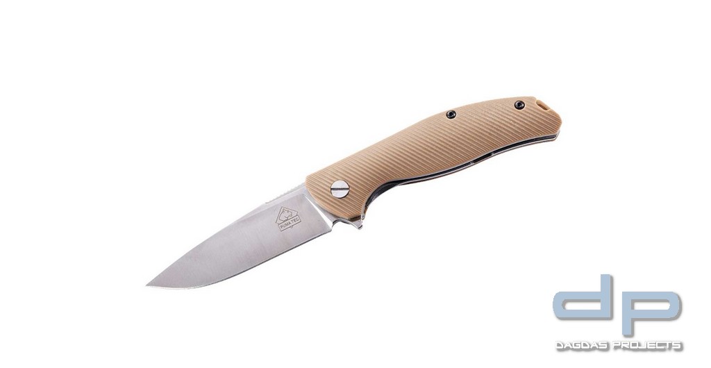 Einhandmesser mit satinierte Drop Point Klinge