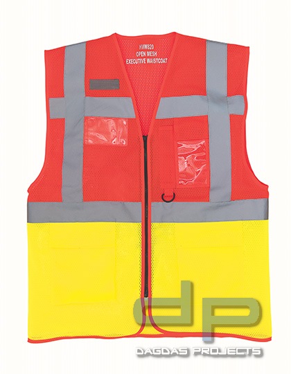 Hi Vis Top Cool Open Mesh Executive Waistcoat in verschiedenen Farben